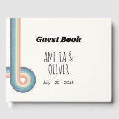 Retro Old Style 70s Wedding Guest Book Gastenboek (Voorkant)