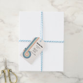 Retro Old Style 70s Wedding Invitation Cadeaulabel (Met Touw)