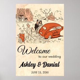  Retro Old Style Nostalgische Rustic Wedding Poster