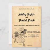  Retro Old Stylish Funny 50s Rustic Wedding Kaart (Voorkant)