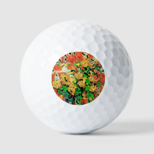 Retro olieverfschilderij: Van Gogh Monet Golfballen (Voorkant)