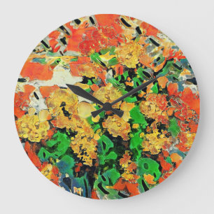 Retro olieverfschilderij: Van Gogh Monet Grote Klok