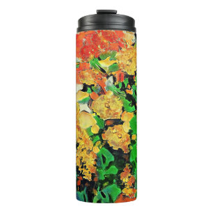 Retro olieverfschilderij: Van Gogh Monet Thermosbeker
