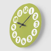 Rétro Olive Green Horloge (Angle)