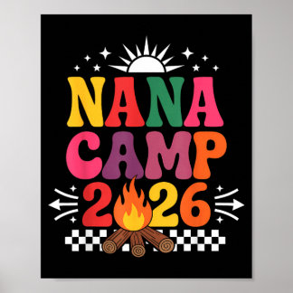 Retro Oma Kamp 2026 Familie Vakantie Zomer Poster