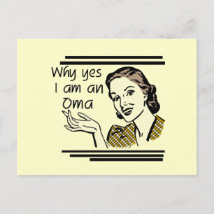 Retro Oma Tshirts en Gifts Briefkaart