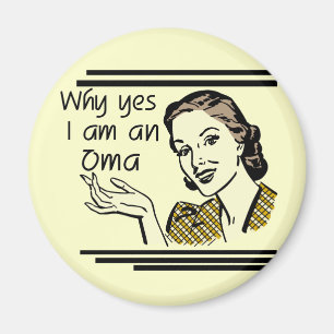 Retro Oma Tshirts en Gifts Magneet