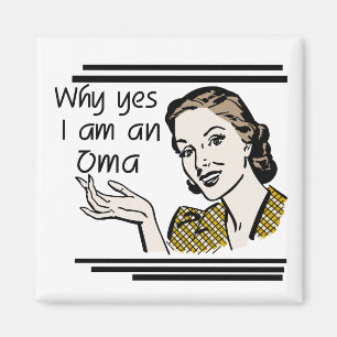 Retro Oma Tshirts en Gifts Magneet