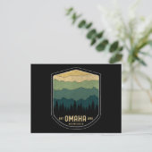 Retro Omaha Nebraska NE State Mountains  Briefkaart (Staand voorkant)