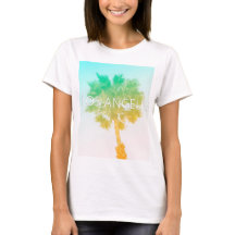 Retro  Ombre Los Angeles Palm Tree Shirt