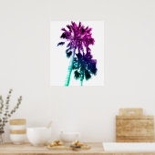 Retro  Ombre Pop Art Palm Print (Keuken)