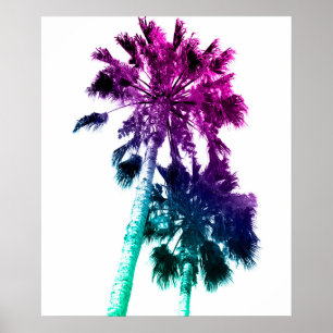 Retro Ombre Pop Art Palm Print