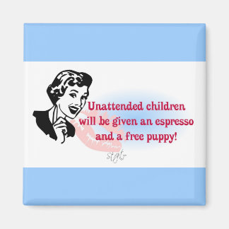 RETRO ONBEHEERDE KINDEREN MAGNEET