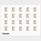 Retro onderwijs toekomstige leiders Groovy leraar Ronde Sticker (Vel)