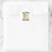 Retro onderwijs toekomstige leiders Groovy leraar Ronde Sticker (Tas)