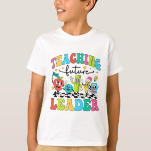 Retro onderwijs toekomstige leiders Groovy leraar T-shirt