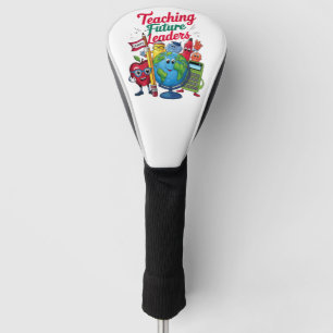 Retro onderwijs toekomstige leiders leraar school golfheadcover