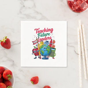 Retro onderwijs toekomstige leiders leraar school servet
