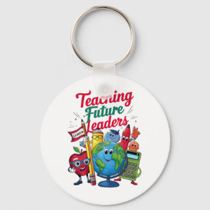 Retro onderwijs toekomstige leiders leraar school  sleutelhanger