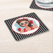 Retro Onderzetter voor damespapier (Schuin)