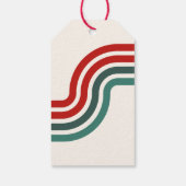 Retro ondeugende Kerstman Cadeaulabel (Achterkant)