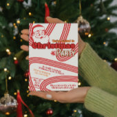 Retro ondeugende Kerstman Kaart