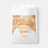 Retro one groovy baby neemt een trappenzak bedankzakje (Voorkant)