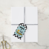 Retro One Happy Dude Verjaardag Dank u Label Cadeaulabel (Met Touw)
