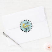 Retro One Happy Dude Verjaardag Dank u Sticker (Envelop)