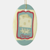 Retro ontbijt Zwitserse kaas Kerst ornament (Rechts)