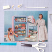 retro  ontkoppelingsvrouw keuken tissuepapier (Craft)