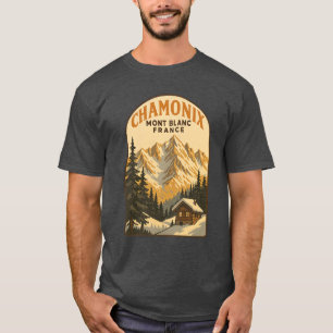 Retro ontsnapping naar Chamonix Mont Blanc T-shirt