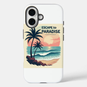 Retro ontsnapt aan kustavontuur iPhone 16 hoesje