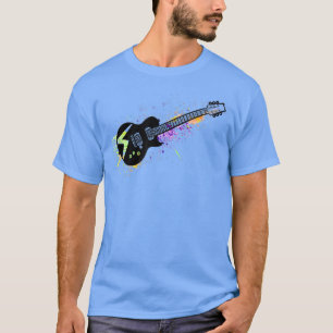 Retro ontwerp gitaar voor gitarist t-shirt