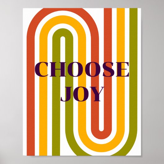 Retro ontwerp, Kies Vreugde Poster (Voorkant)