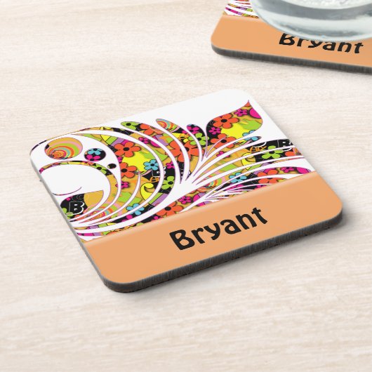 RETRO ONTWERP PERSONALIZED CORK ONDERZETTERS SJABL (Linkerzijde)