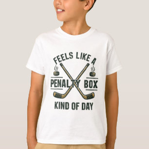 Retro ontwerp strafbox stemming hockey dag grafisc t-shirt