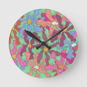 Retro Ontwerp van Boho van het Patroon van de Ronde Klok