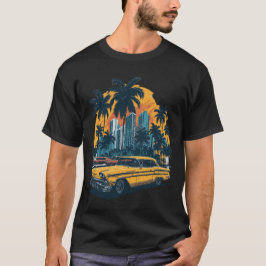 Retro ontwerp van klassieke auto t-shirt