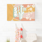 Retro Onze kleine zonneschijn is een verjaardag Spandoek (Insitu)