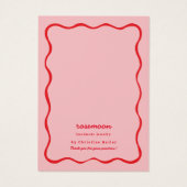 Retro Oorbel Display Kaart Rood Squiggle (Achterkant)