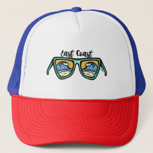 Retro Oostkust het kunstwerk is in beide kanten Trucker Pet