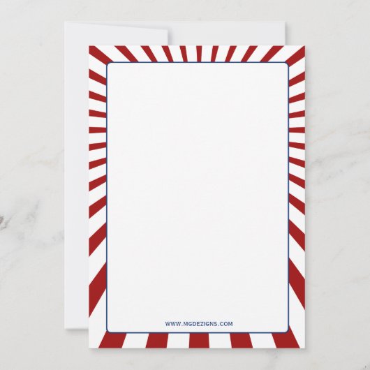 Retro  op 4 juli kaart (Achterkant)