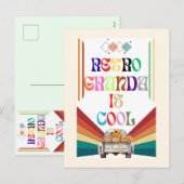 Retro opa is geweldig feestdagenkaart (Voorkant / Achterkant)