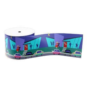 Retro Open House Party Grosgrain Lint