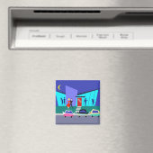 Retro Open House Party Magnet (In Situ (Lave-vaisselle))