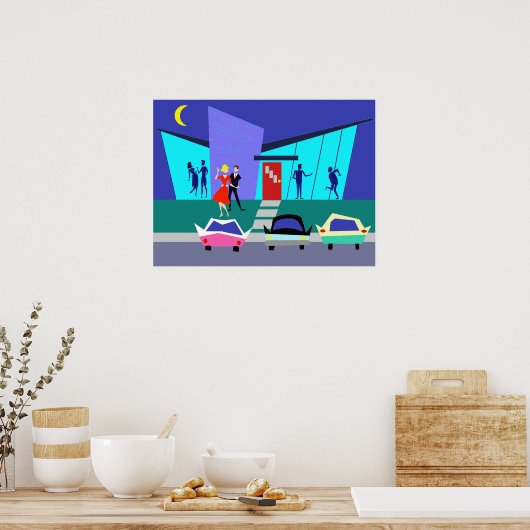 Retro Open House Party-Poster Poster (Keuken)