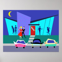 Retro Open House Party-Poster