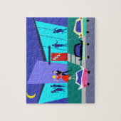 Retro Open House Party Puzzle Legpuzzel (Verticaal)