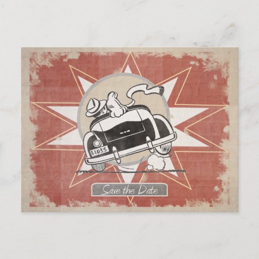 Retro Opslaan van de datum Briefkaarten | Leuk! (Voorkant)